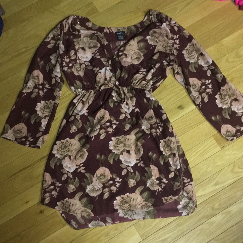 Red flower dress